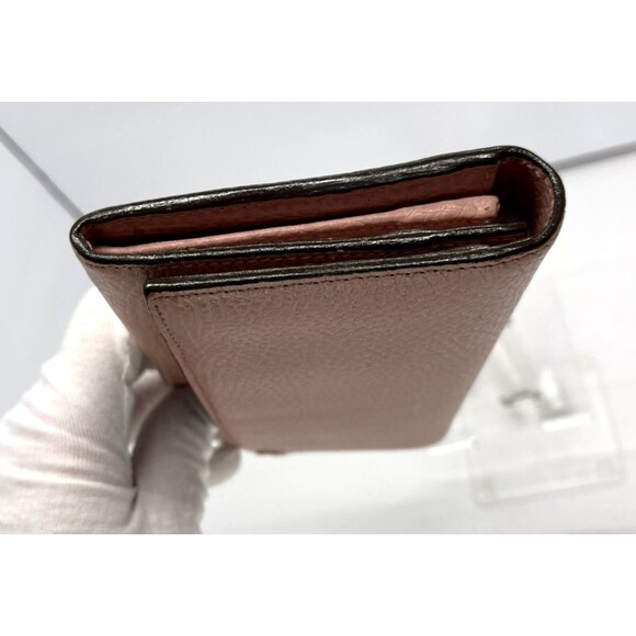 GUCCI Interlocking G Pink Leather Long Bifold Wallet credit card zipper 2BJ3533 - Picture 9 of 16